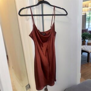 Express Burgundy Slip Dress